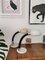 Bauhaus Italian Industrial White and Cream Desk Lamps, 1960s Set of 2, Image 2