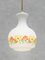 French Opaline Glass Flower Pendant Light, 1970, Image 4