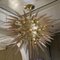 Mid-Century Sputnik Spherical Pink Glass and Brass Chandelier, 1990s 7