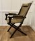 Edwardian Steamer Folding Leather Deck Chair, 1890s, Image 7