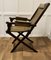 Edwardian Steamer Folding Leather Deck Chair, 1890s, Image 6