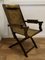 Edwardian Steamer Folding Leather Deck Chair, 1890s, Image 8