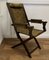 Edwardian Steamer Folding Leather Deck Chair, 1890s, Image 9