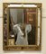 Espejo francés cojín dorado, años 20, Imagen 1