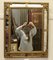 Espejo francés cojín dorado, años 20, Imagen 2