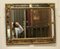 Espejo francés cojín dorado, años 20, Imagen 9