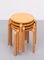 Vintage Frosta Bentwood Stacking Stools by Alvar Aalto for Ikea, 1990s, Set of 4 1