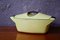 Yellow Enameled Cast Iron Casserole Dish by Raymond Loewy for Le Creuset, 1950s, Image 1