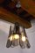 Lampe à Suspension avec 3 Bras en Verre de Murano Noir de Veca, Italie, 1970s 2