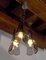 Lampe à Suspension avec 3 Bras en Verre de Murano Noir de Veca, Italie, 1970s 5