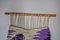 Tapiz de pared de macramé morado con textura, España, años 70, Imagen 4