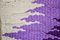 Arazzo da parete in macramè viola, Spagna, anni '70, Immagine 8