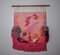 Pink Textured Macrame Wall Tapestry, Spain, 1970s, Image 1