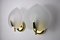 Leaf Sconces in Opaque Murano Glass, Italy, 1980, Set of 2 6