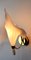 Italienische Calla Lily Flower Wandlampe aus Muranoglas, 1970 2