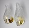 Leaf Sconces attributed to Carl Fagerlund in Murano Glass, Germany, 1970s, Set of 2 1