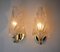 Leaf Sconces attributed to Carl Fagerlund in Murano Glass, Germany, 1970s, Set of 2 2