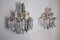 Venini Sconces with 3 Levels in Murano Glass from Venini, Italy, 1970s, Set of 2 1