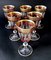Italian Louis XVI Style Blown Wine Goblets with Gold Rim, 1970, Set of 6, Image 9