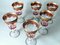 Italian Louis XVI Style Blown Wine Goblets with Gold Rim, 1970, Set of 6 3