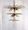 Lámpara de araña Zero Quattro de tres niveles de cristal de Murano, Italia, años 70, Imagen 8