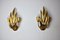 Leaves Sconces attributed to Ferro Arte, Spain, 1970s, Set of 2 3
