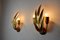 Leaves Sconces attributed to Ferro Arte, Spain, 1970s, Set of 2 2