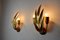 Leaves Sconces attributed to Ferro Arte, Spain, 1970s, Set of 2, Image 2