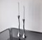Zigzag Candlesticks in Aluminum and Polished Stone Art3, Spain, 1970s, Set of 2 4