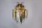 Venini Wandlampe aus abgeschrägtem Kaskadenglas, Italien, 1970er 3