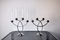 Candeleros Art Déco de acero inoxidable con 4 llamas, España, años 70. Juego de 2, Imagen 2