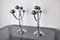 Art Deco Candlesticks in Stainless Steel 4 Flames, Spain, 1970s, Set of 2, Image 5