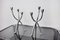 Brutalist Candlesticks with 3 Arms, Denmark, 1970s, Set of 2, Image 1
