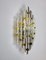 Wall Lamp in Murano Triedri Glass from Venini, Italy, 1970s 5