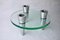 Glass Circle Candlesticks with 3 Flames, Denmark, 1970s 4