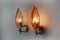 Pink Leaf Sconces from Mazzega Murano, Italy, 1970s Set of 2, Image 2