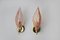 Pink Leaf Sconces from Mazzega Murano, Italy, 1970s Set of 2 5