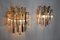 Wandlampen mit 2 Ebenen aus Muranoglas von Venini, Italien, 1970er, 2er Set 6