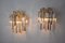 Wandlampen mit 2 Ebenen aus Muranoglas, Italien, 1970er, 2er Set 2