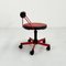 Adjustable Red Desk Chair from Bieffeplast, 1980s 5