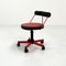 Adjustable Red Desk Chair from Bieffeplast, 1980s, Image 1