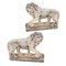 Vintage Lion Sculptures on Cement, Set of 2, Image 1