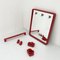 Red Bathroom Set from Gedy, 1970s, Set of 6 2