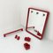 Red Bathroom Set from Gedy, 1970s, Set of 6, Image 2