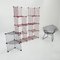 Red Modular Metal Shelf, 1980s 1