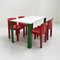 Eretteo Dining Table with Green Feet by Örni Halloween for Artemide, 1970s 7