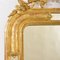 19th Century Gilt Wall Mirror with Flowers and Bow, Gold Leaf Frame, 1880s, Image 6