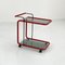 Red Postmodern Bar Wagon Serving Trolley, 1980s, Image 2