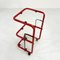 Red Postmodern Shelf Trolley with Quaderna Pattern, 1980s, Image 3