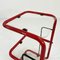 Red Postmodern Shelf Trolley with Quaderna Pattern, 1980s, Image 6